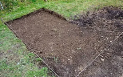 Markarbete vid trädgårdsanläggning